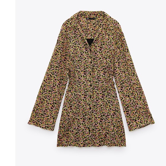 Zara (Size S) button down floral dress - Picture 7 of 8